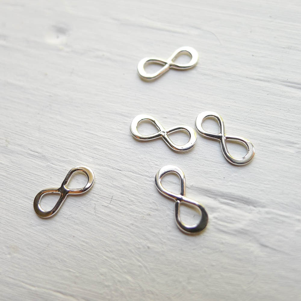 Teeny Tiny Infinity Link Sterling Silver Infinity Charm