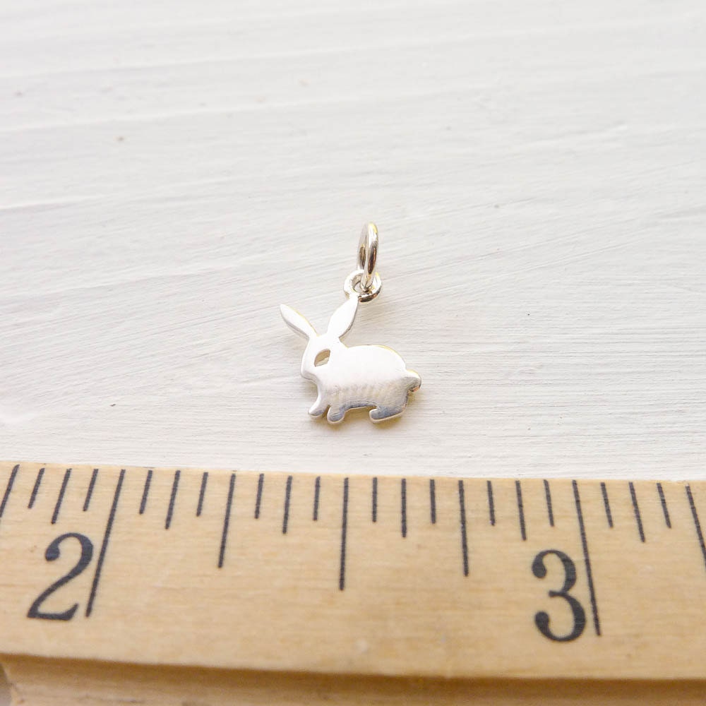 Tiny Sterling Silver Bunny Charm Little Rabbit Charms