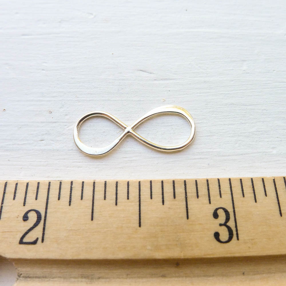 Medium Infinity Link Sterling Silver Jewelry Making Forever Symbol or Figure Eight