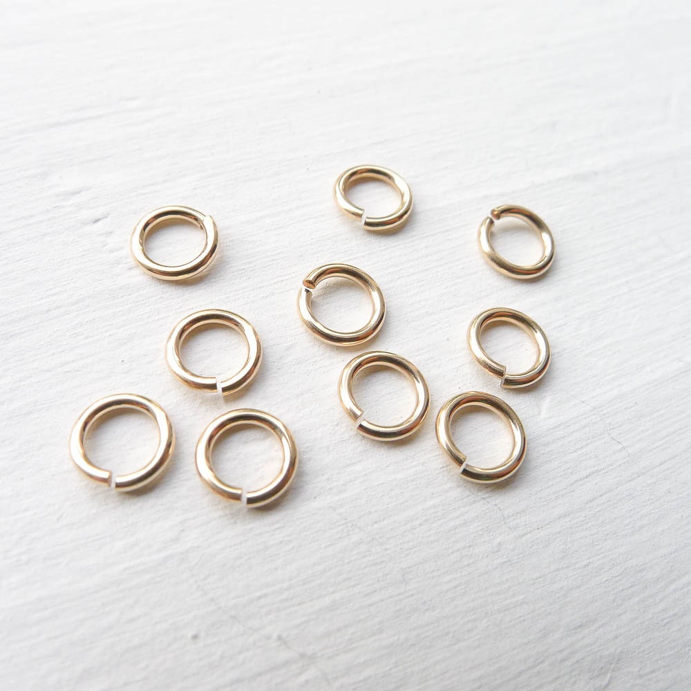 Gold Filled Jumprings 20 gauge Jump Rings 3.5mm ID 5mm OD 10 qty for Jewelry