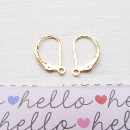 Gold Filled Leverback Ear Hooks Lever back Earring Findings