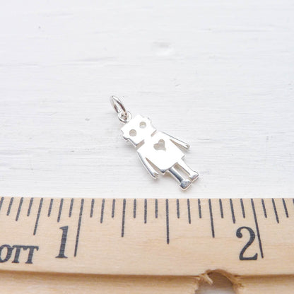 Robot Charm Sterling Silver