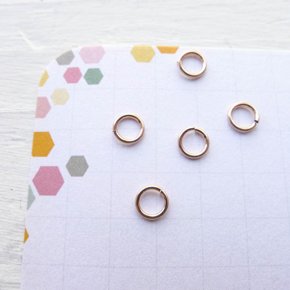 Rose Gold Jumprings 20 gauge Jump Rings in Rose Gold Filled 3.5mm ID 5mm OD: 10 quantity