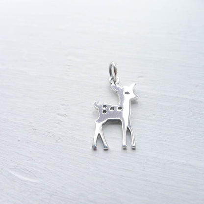 Deer Charm Sterling Silver