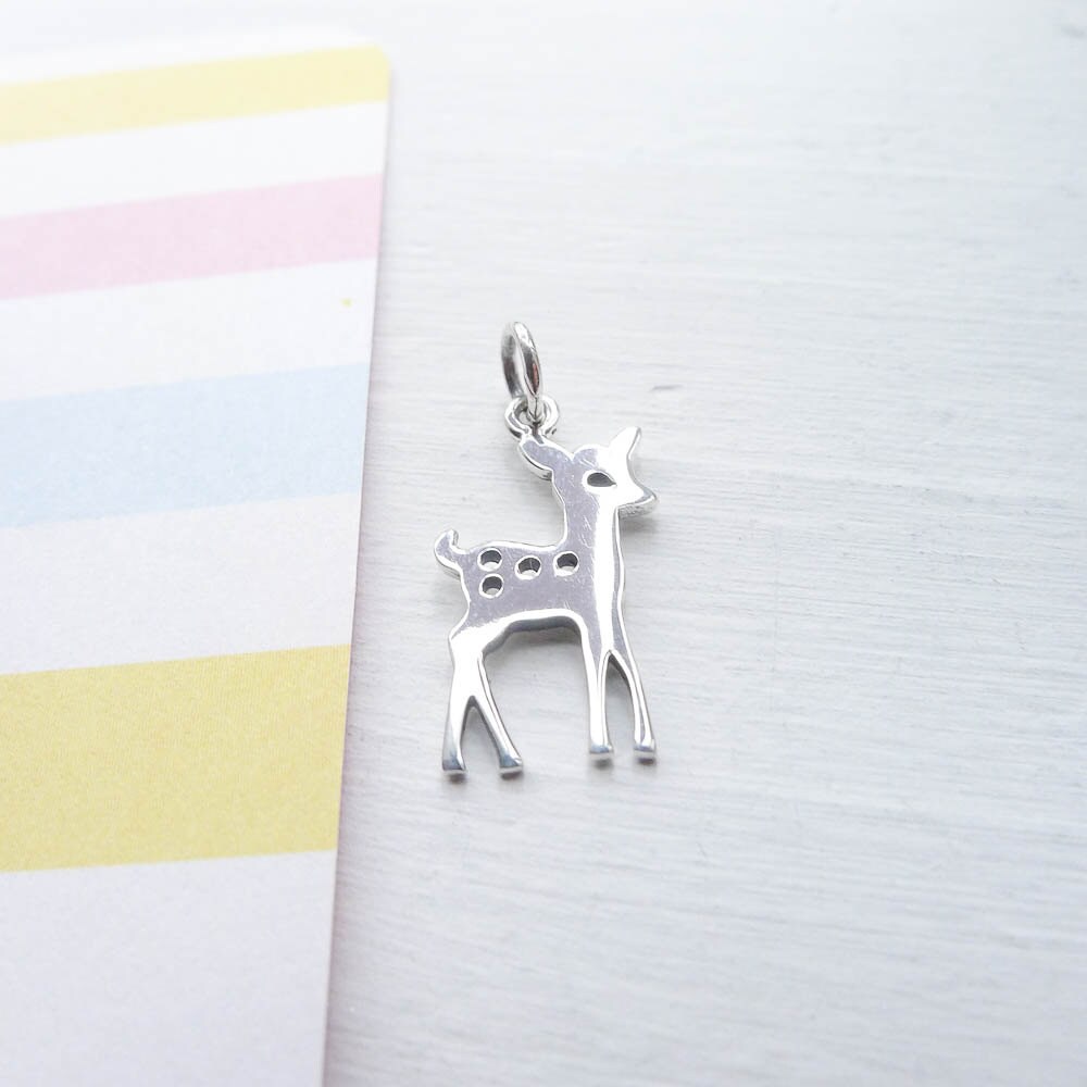 Deer Charm Sterling Silver