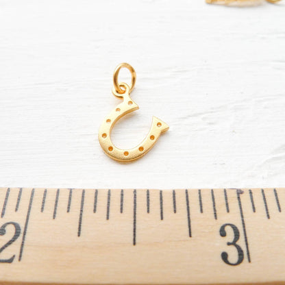 Gold Horseshoe Charm